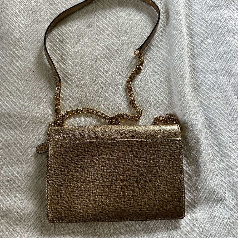 Michael Kors Gold Crossbody Bag with Chain Crossbody Strap - Picture 8 of 8